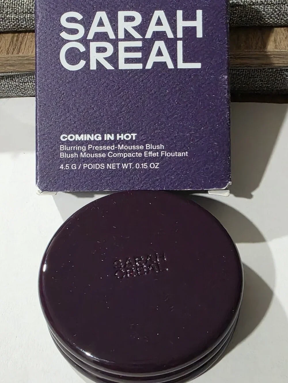 Sarah Creal Blush Coming In Hot Blurring Pressed-Mousse Blush Total Eclipse.